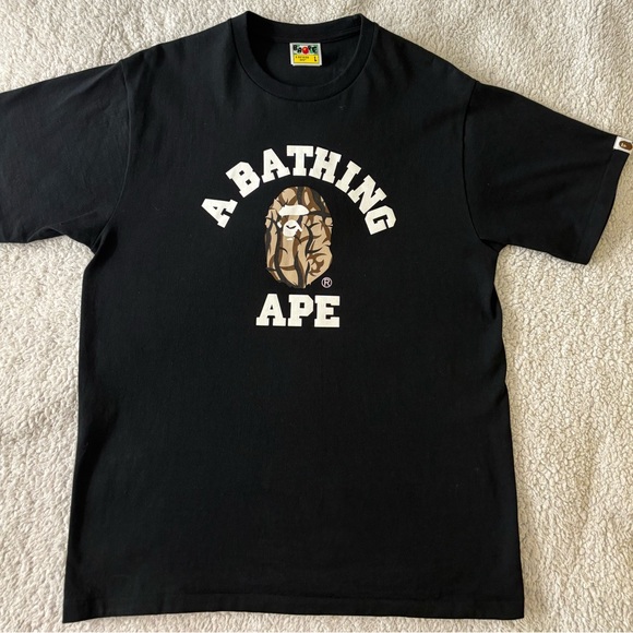 A Bathing Ape Trial Camo College Tee - Picture 1 of 9
